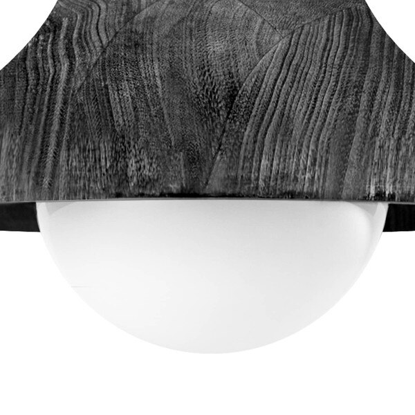 black wood coastal flush mount